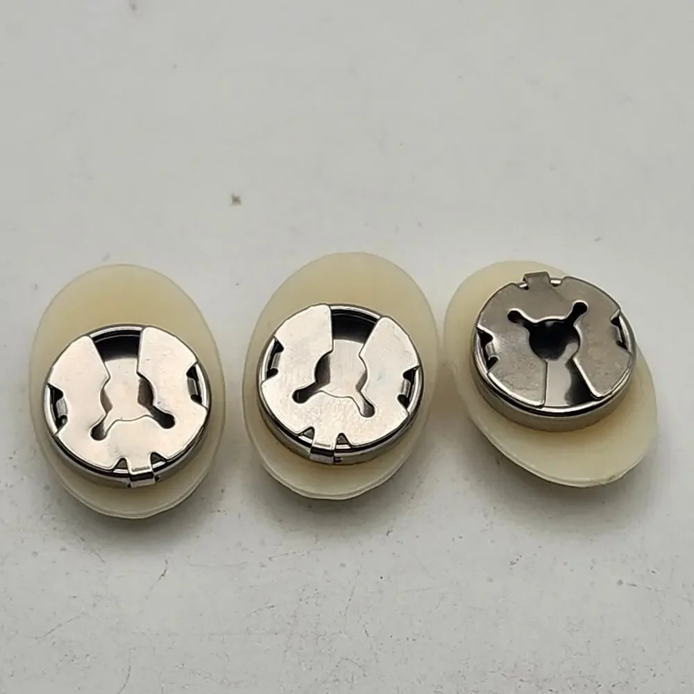 Lot 5 Western Oval Button Covers Paisley Scroll Pearlized Silver Tone Snap On